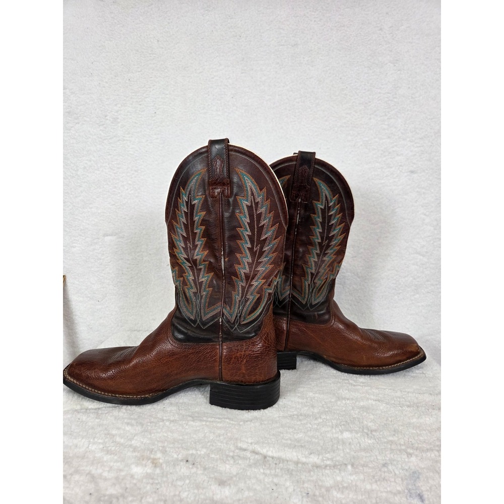 Ariat Men Heritage Roughstock Western Boots Brown Leather SquareToe 10005041 9EE